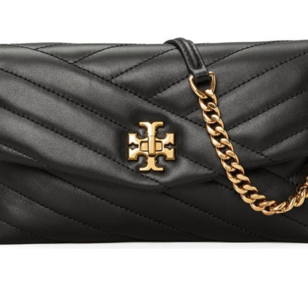 Tory Burch Kira Chevron Wallet on a chain